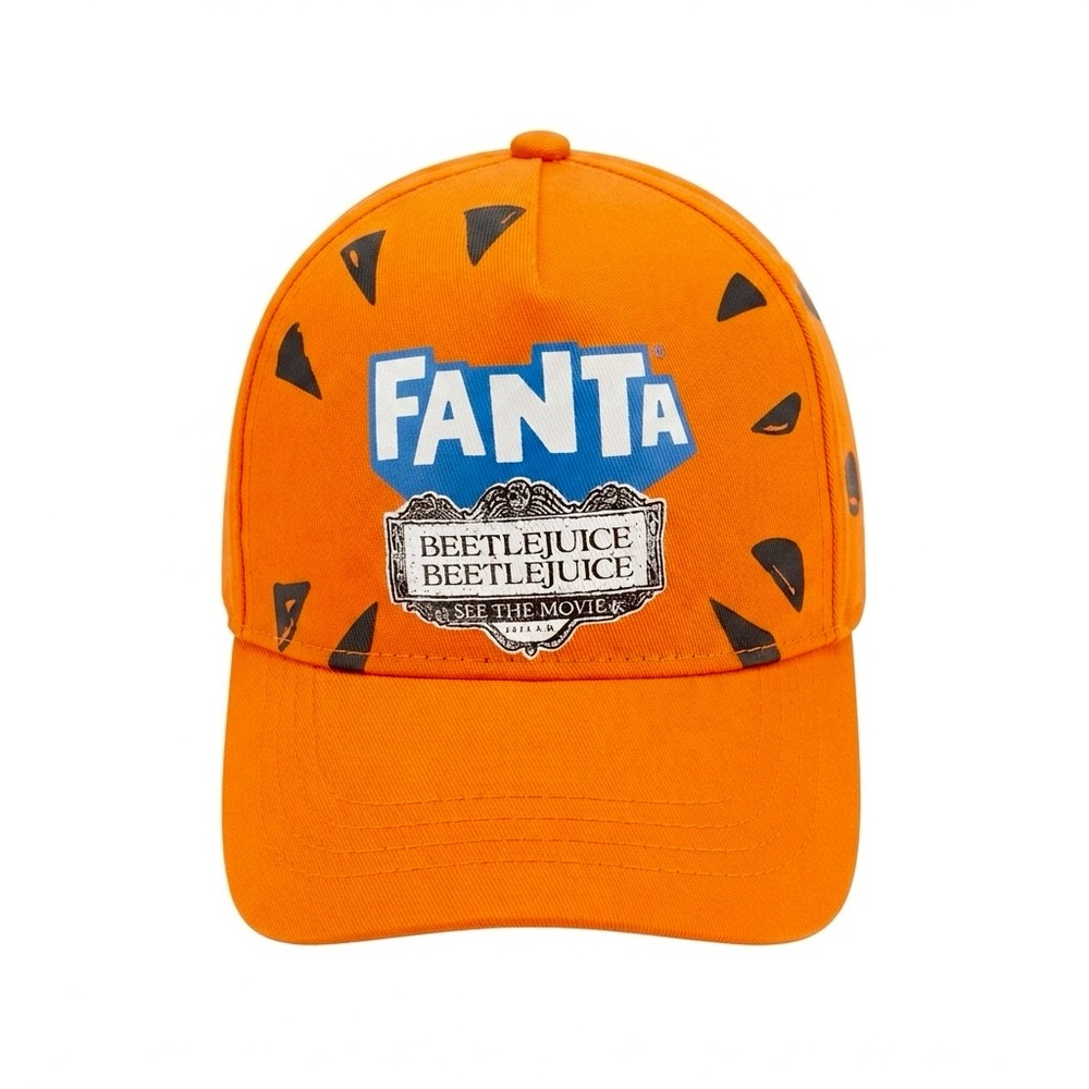 Fanta X Beetlejuice Collaboration Movie Promo Hat Ball Cap Orange Adjustable O/S